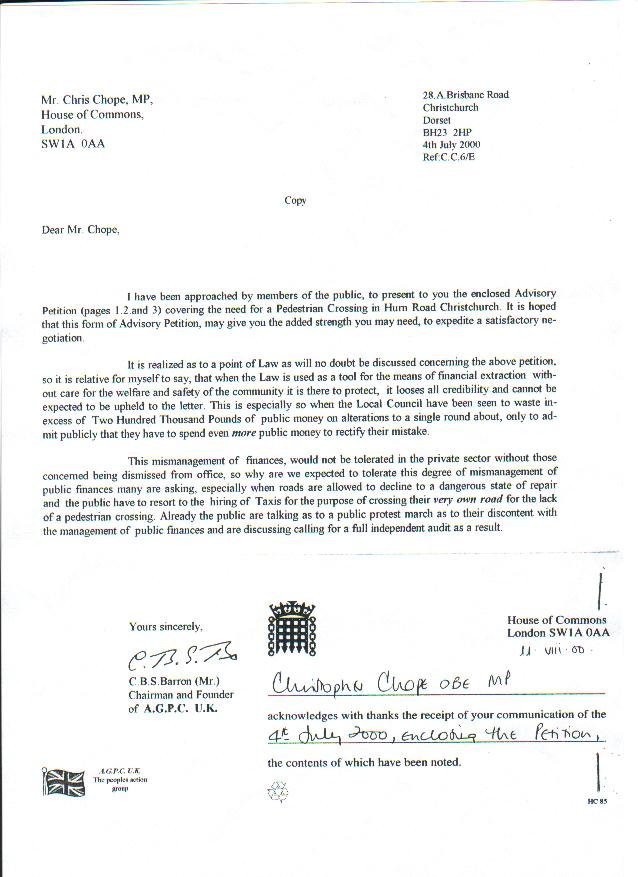 LETTER WITH ADVISORY PETITION REF CROSSING HURN RD.JPG
